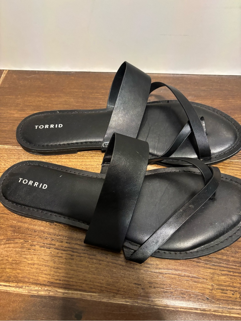 torrid Black Double-Strap Slide Sandals